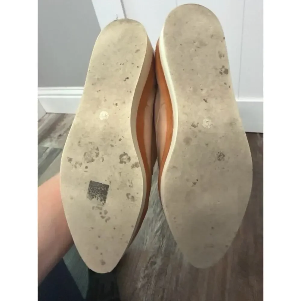Coclico Pekos Suede Leather Wedge Platform Oxford shoes tan size 37 or 6.5/7 EUC